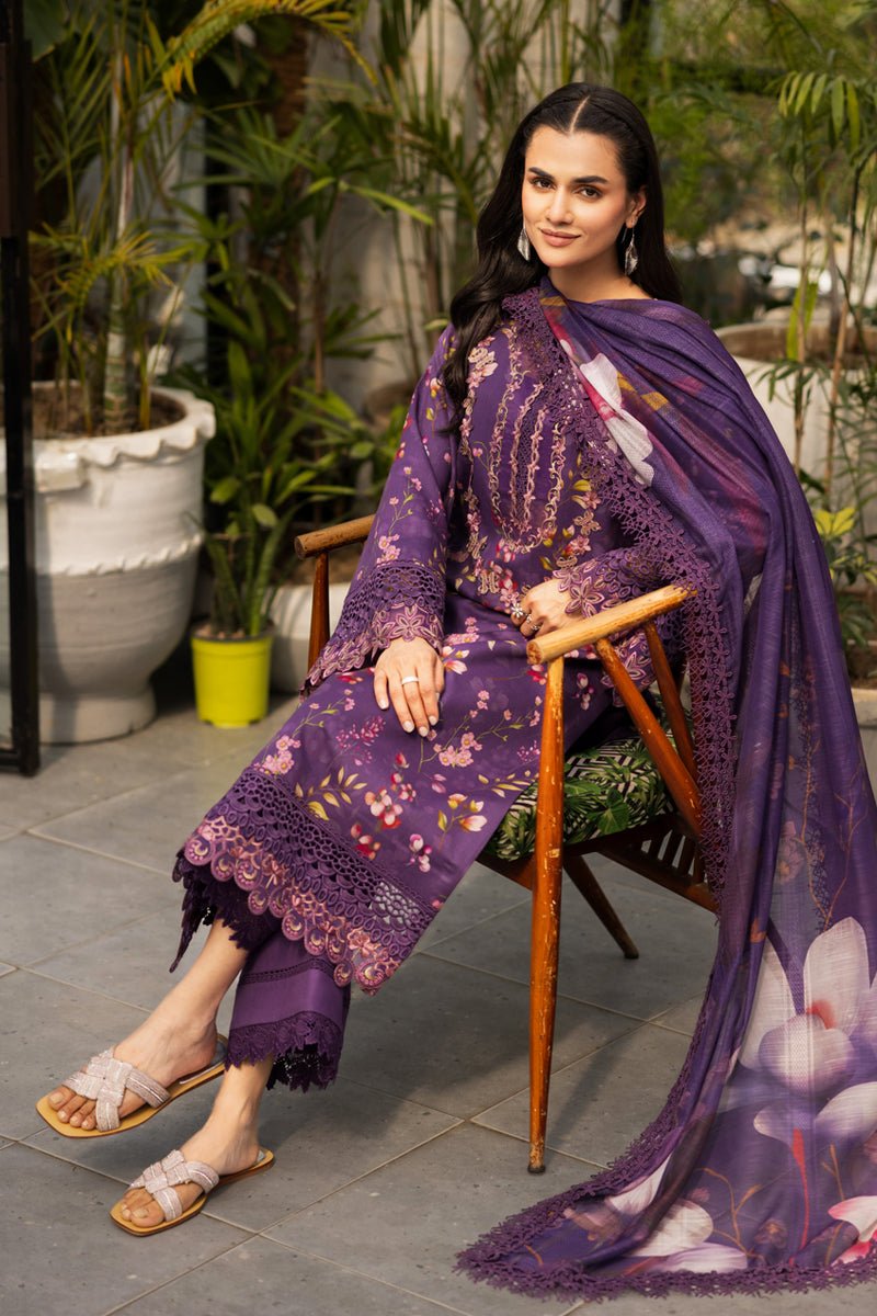 Rangrasiya | Lifestyle Summer Edit 25 | Charlotte-Brand:Rangrasiya-Type:Ladies Clothes-Plum-Lawn-House of Maryam- Buy in UK, USA
