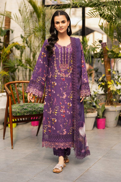 Rangrasiya | Lifestyle Summer Edit 25 | Charlotte-Brand:Rangrasiya-Type:Ladies Clothes-Plum-Lawn-House of Maryam- Buy in UK, USA