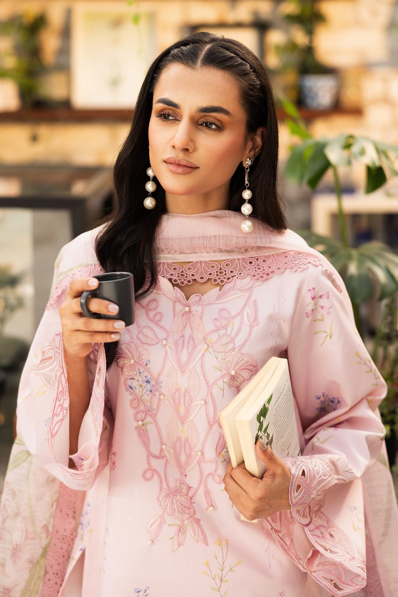 Rangrasiya | Lifestyle Summer Edit 25 | Gardenia-Brand:Rangrasiya-Type:Ladies Clothes-Light Pink-Lawn-House of Maryam- Buy in UK, USA