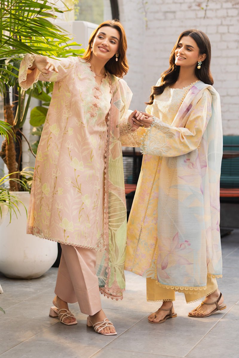 Rangrasiya | Lifestyle Summer Edit 25 | Hazel-Brand:Rangrasiya-Type:Ladies Clothes-Pale Yellow-Lawn-House of Maryam- Buy in UK, USA