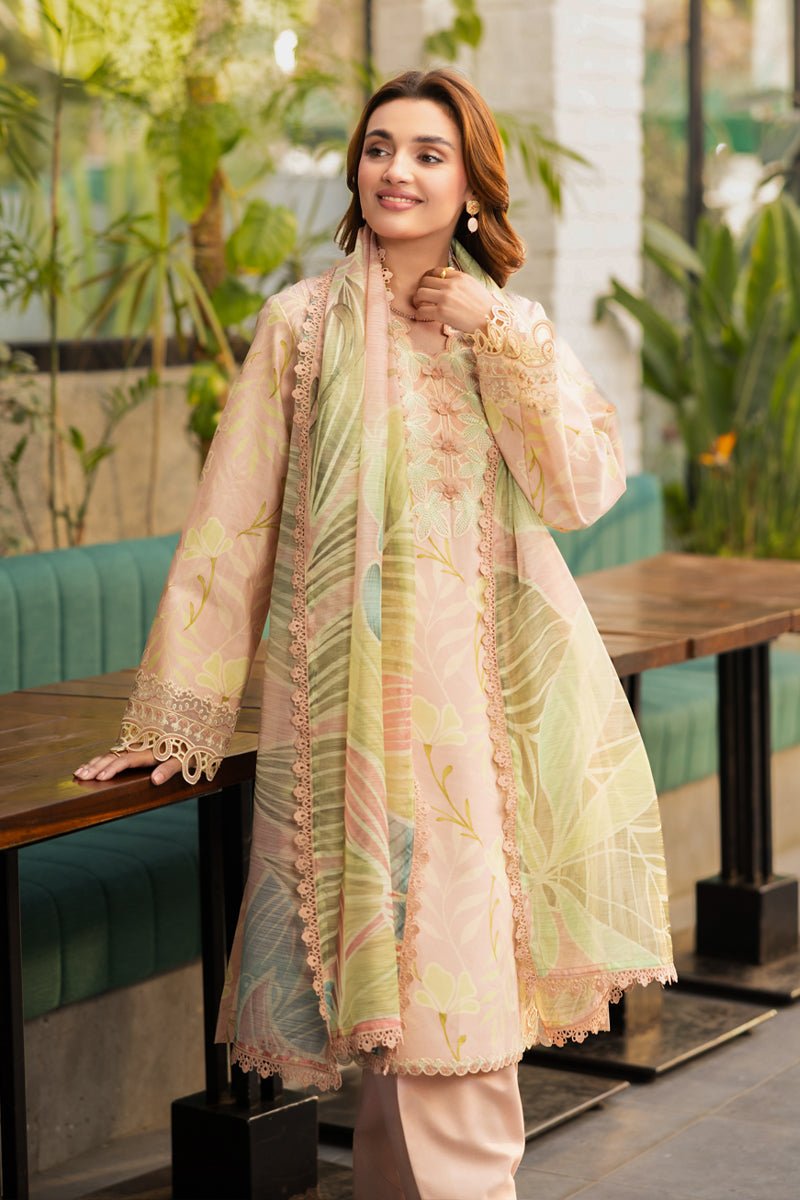 Rangrasiya | Lifestyle Summer Edit 25 | Ivy-Brand:Rangrasiya-Type:Ladies Clothes-Pale Peach-Lawn-House of Maryam- Buy in UK, USA