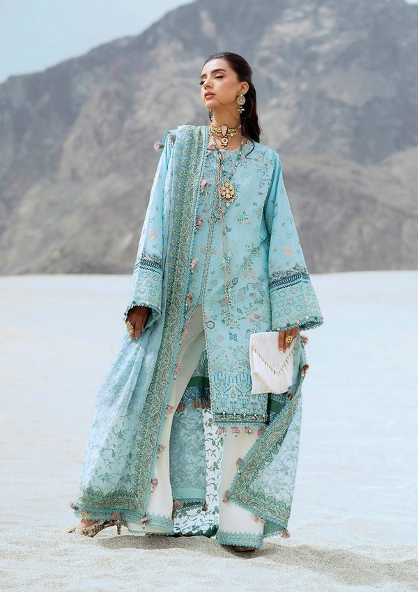 Rangrasiya | Lifestyle Summer Edit 25 | LOOK 03-Brand:Aik Atelier-Type:Ladies Clothes-Light Blue-Lawn-House of Maryam- Buy in UK, USA