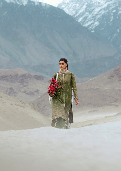 Rangrasiya | Lifestyle Summer Edit 25 | LOOK 06-Brand:Aik Atelier-Type:Ladies Clothes-Olive Green-Lawn-House of Maryam- Buy in UK, USA