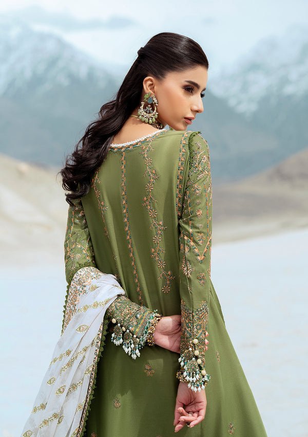 Rangrasiya | Lifestyle Summer Edit 25 | LOOK 06-Brand:Aik Atelier-Type:Ladies Clothes-Olive Green-Lawn-House of Maryam- Buy in UK, USA