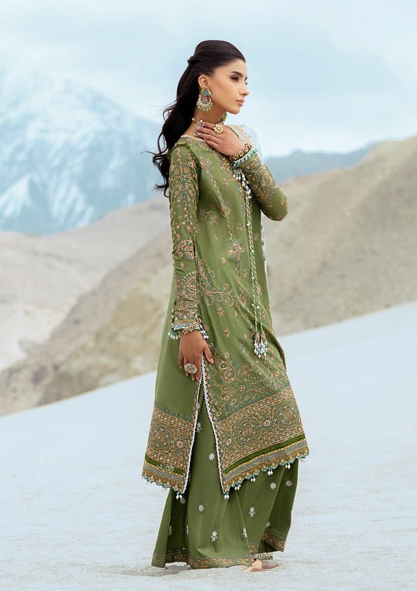 Rangrasiya | Lifestyle Summer Edit 25 | LOOK 06-Brand:Aik Atelier-Type:Ladies Clothes-Olive Green-Lawn-House of Maryam- Buy in UK, USA