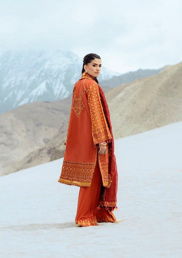 Rangrasiya | Lifestyle Summer Edit 25 | LOOK 07-Brand:Aik Atelier-Type:Ladies Clothes-Rust-Lawn-House of Maryam- Buy in UK, USA