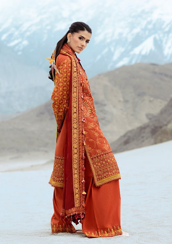 Rangrasiya | Lifestyle Summer Edit 25 | LOOK 07-Brand:Aik Atelier-Type:Ladies Clothes-Rust-Lawn-House of Maryam- Buy in UK, USA
