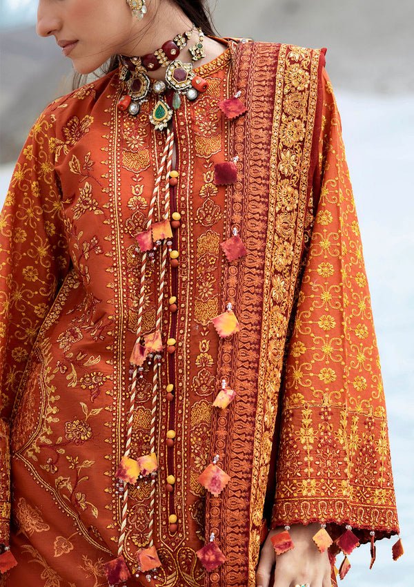 Rangrasiya | Lifestyle Summer Edit 25 | LOOK 07-Brand:Aik Atelier-Type:Ladies Clothes-Rust-Lawn-House of Maryam- Buy in UK, USA