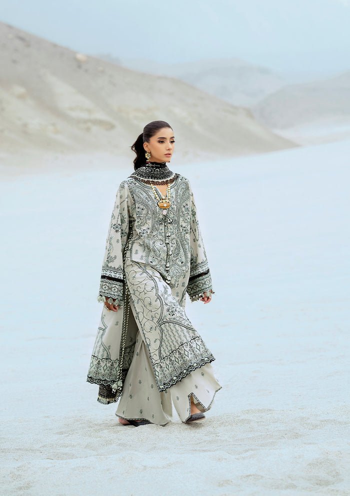 Rangrasiya | Lifestyle Summer Edit 25 | LOOK 08-Brand:Aik Atelier-Type:Ladies Clothes-Light Gray-Lawn-House of Maryam- Buy in UK, USA