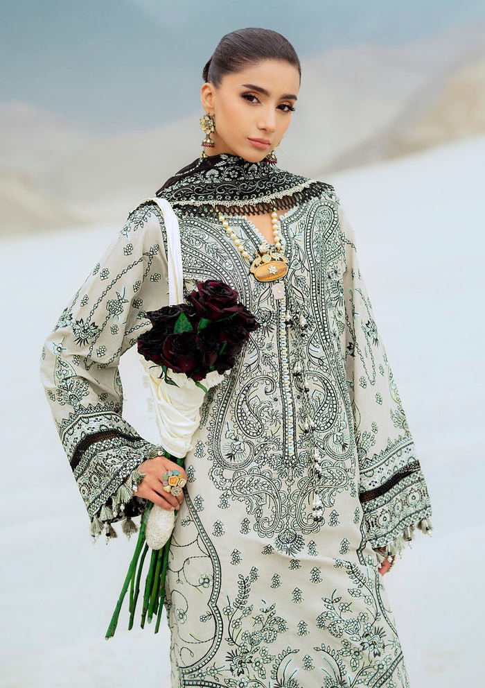 Rangrasiya | Lifestyle Summer Edit 25 | LOOK 08-Brand:Aik Atelier-Type:Ladies Clothes-Light Gray-Lawn-House of Maryam- Buy in UK, USA