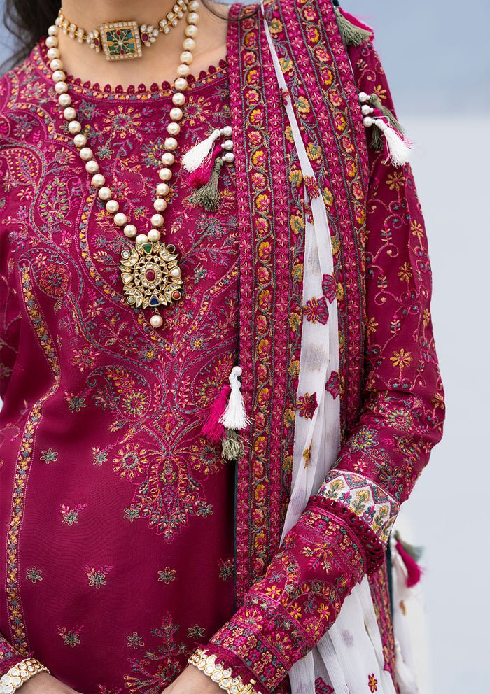 Rangrasiya | Lifestyle Summer Edit 25 | LOOK 09-Brand:Aik Atelier-Type:Ladies Clothes-Magenta-Lawn-House of Maryam- Buy in UK, USA