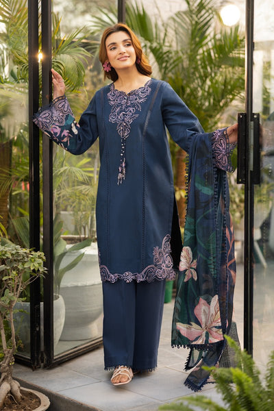 Rangrasiya | Lifestyle Summer Edit 25 | Luna-Brand:Rangrasiya-Type:Ladies Clothes-Navy Blue-Lawn-House of Maryam- Buy in UK, USA