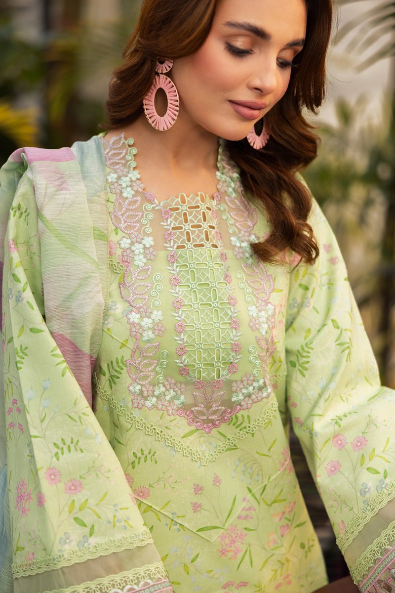 Rangrasiya | Lifestyle Summer Edit 25 | Rosemary-Brand:Rangrasiya-Type:Ladies Clothes-Parrot Green-Lawn-House of Maryam- Buy in UK, USA