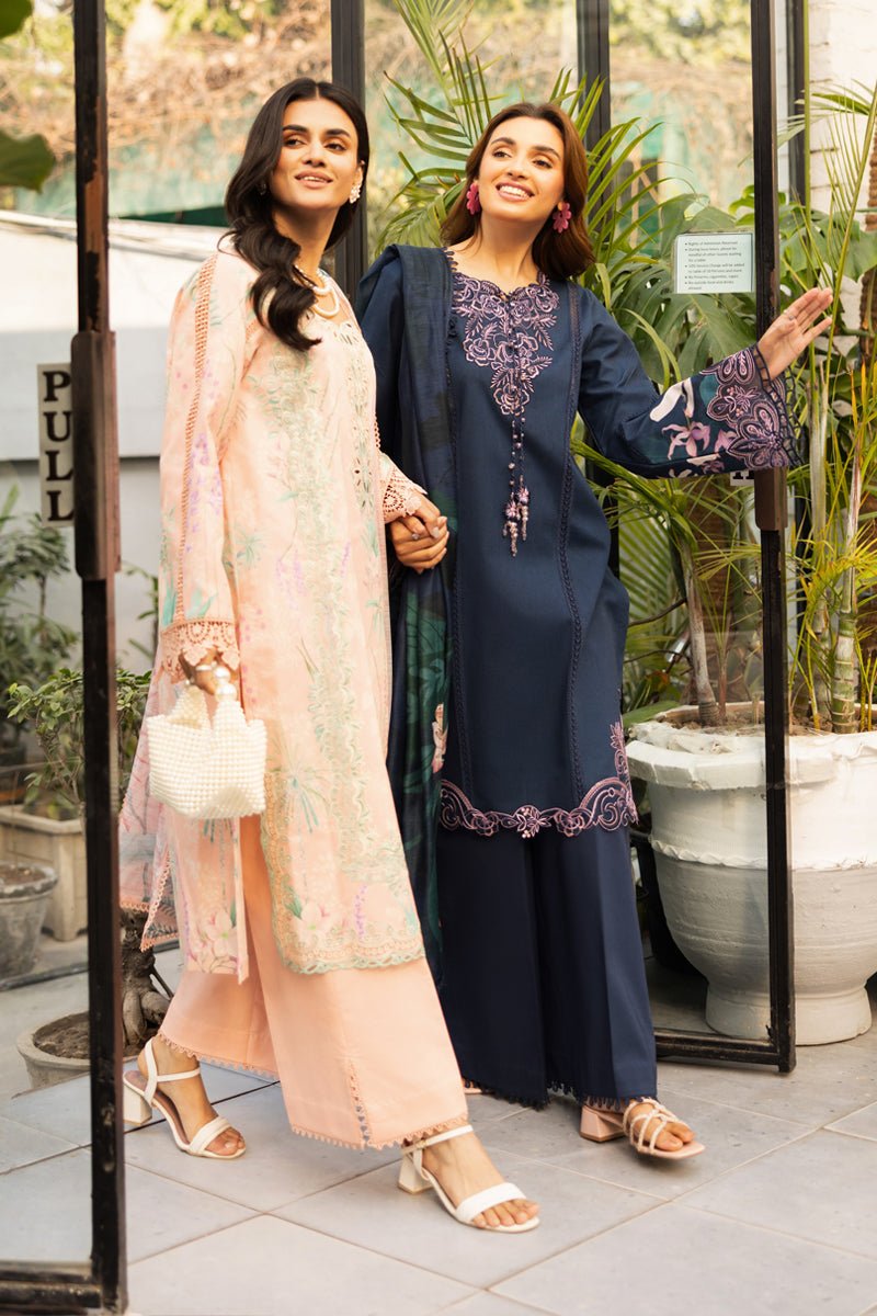 Rangrasiya | Lifestyle Summer Edit 25 | Symphonia-Brand:Rangrasiya-Type:Ladies Clothes-Peach-Lawn-House of Maryam- Buy in UK, USA