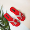 Red Passion Slides by Designer House of Maryam - House of Maryam - Pakistani Designer Ethnic Wear in {{ shop.shopifyCountryName }}