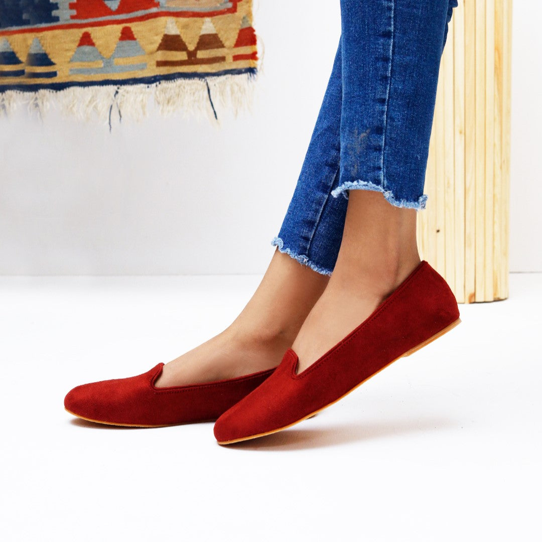 Ruby Red Loafers by House of Maryam - House of Maryam