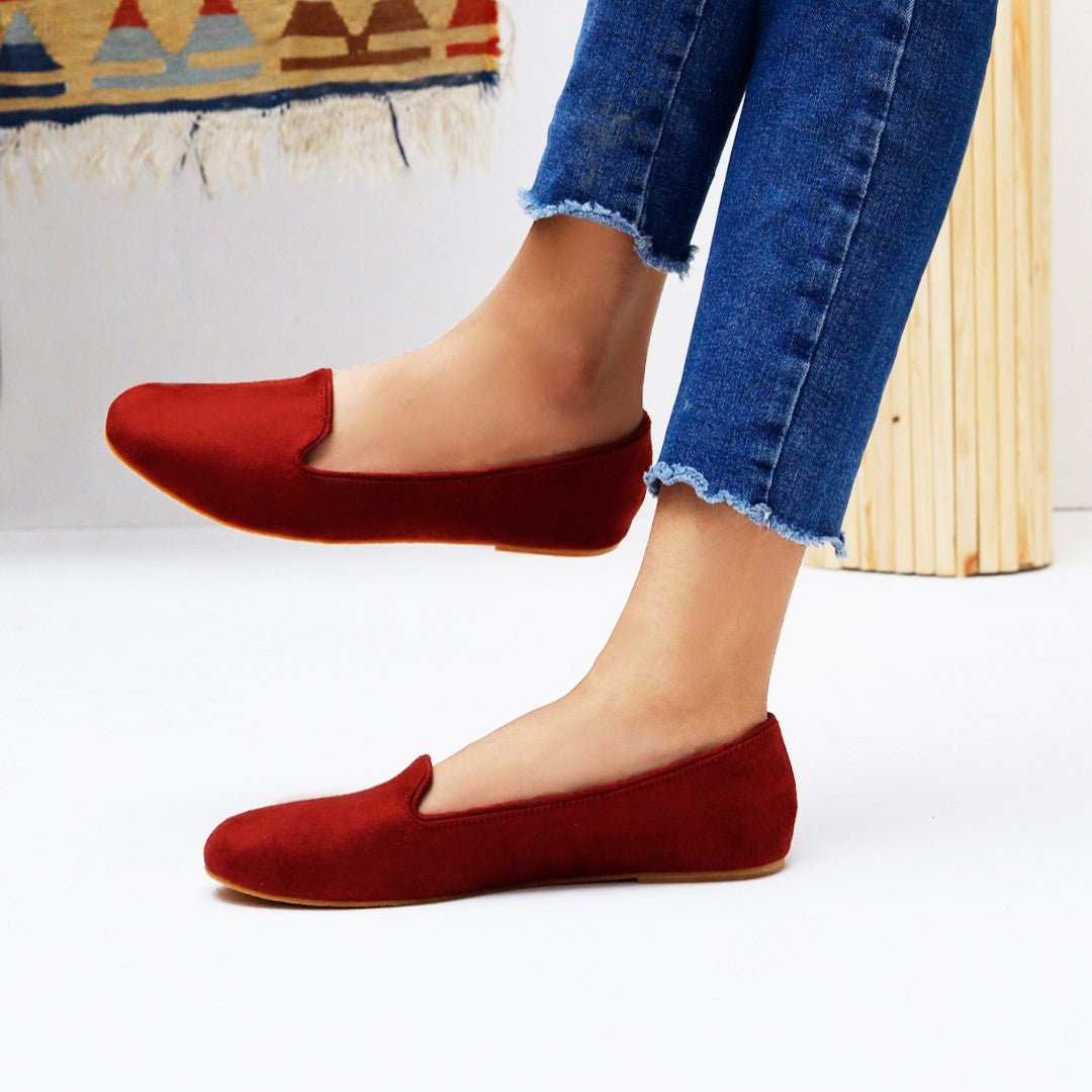 Ruby Red Loafers by House of Maryam - House of Maryam