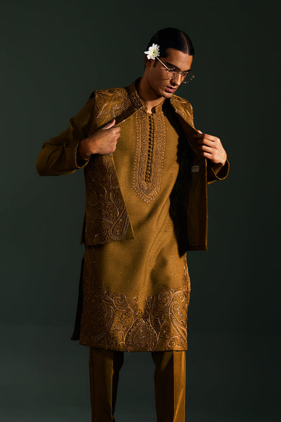 Republic By Omar Farooq | Luxury Rtw | "Zaviar" Kurta Pajama -  Republic by Omar Farooq Luxury RTW - Original Designer Dress - House of Maryam