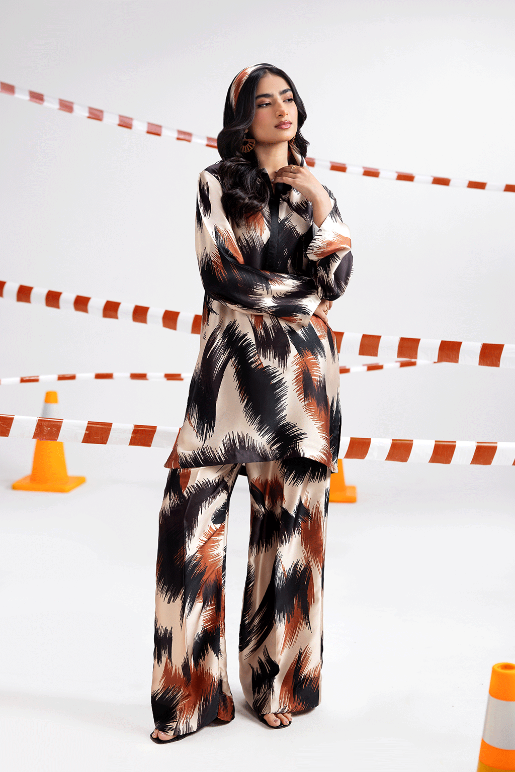 Afsanah | The Print Edit | SANDSHELL AP-116 -  Afsanah Ladies Clothes - Original Designer Dress - House of Maryam
