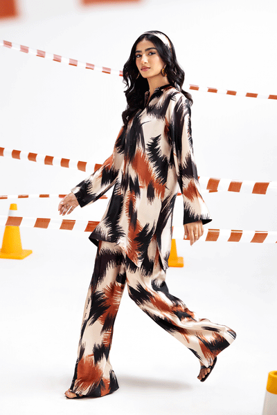 Afsanah | The Print Edit | SANDSHELL AP-116 -  Afsanah Ladies Clothes - Original Designer Dress - House of Maryam