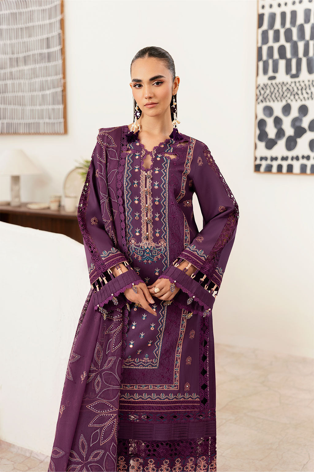 Ramsha | Ghazal Luxury Lawn | G-408, image 3