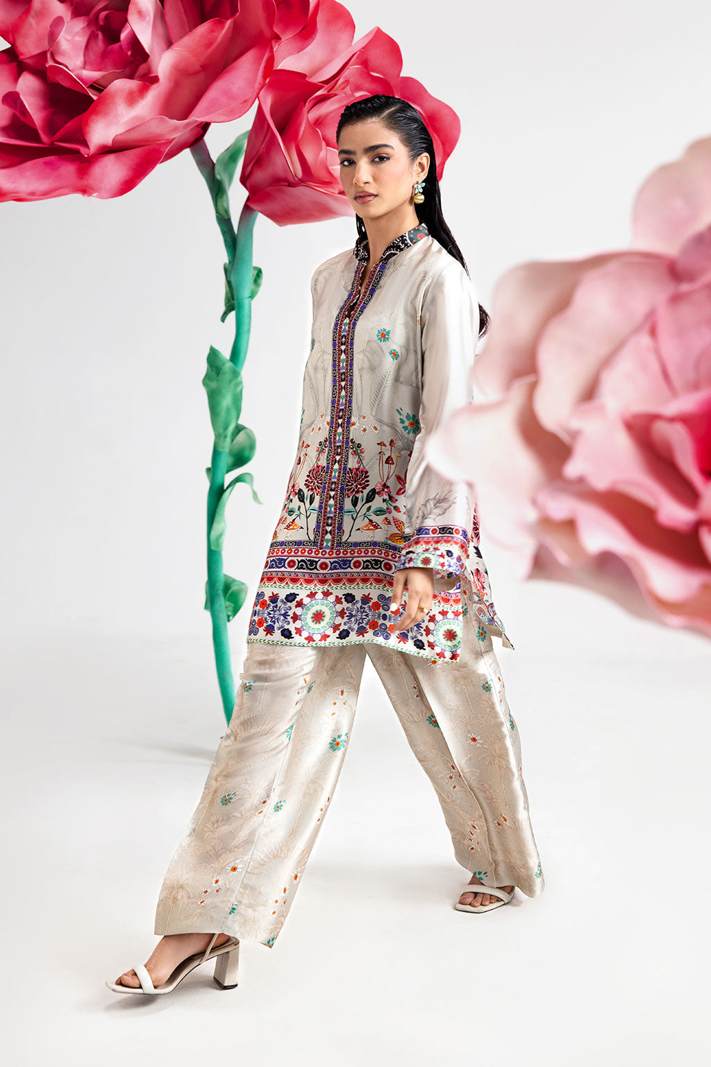 Afsanah | The Print Edit | IVORY FROST AP-108 -  Afsanah Ladies Clothes - Original Designer Dress - House of Maryam