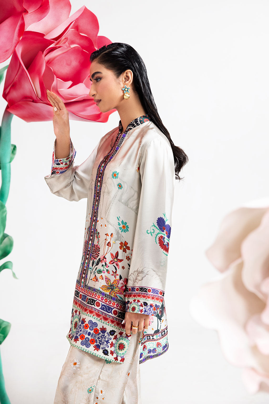 Afsanah | The Print Edit | IVORY FROST AP-108 -  Afsanah Ladies Clothes - Original Designer Dress - House of Maryam