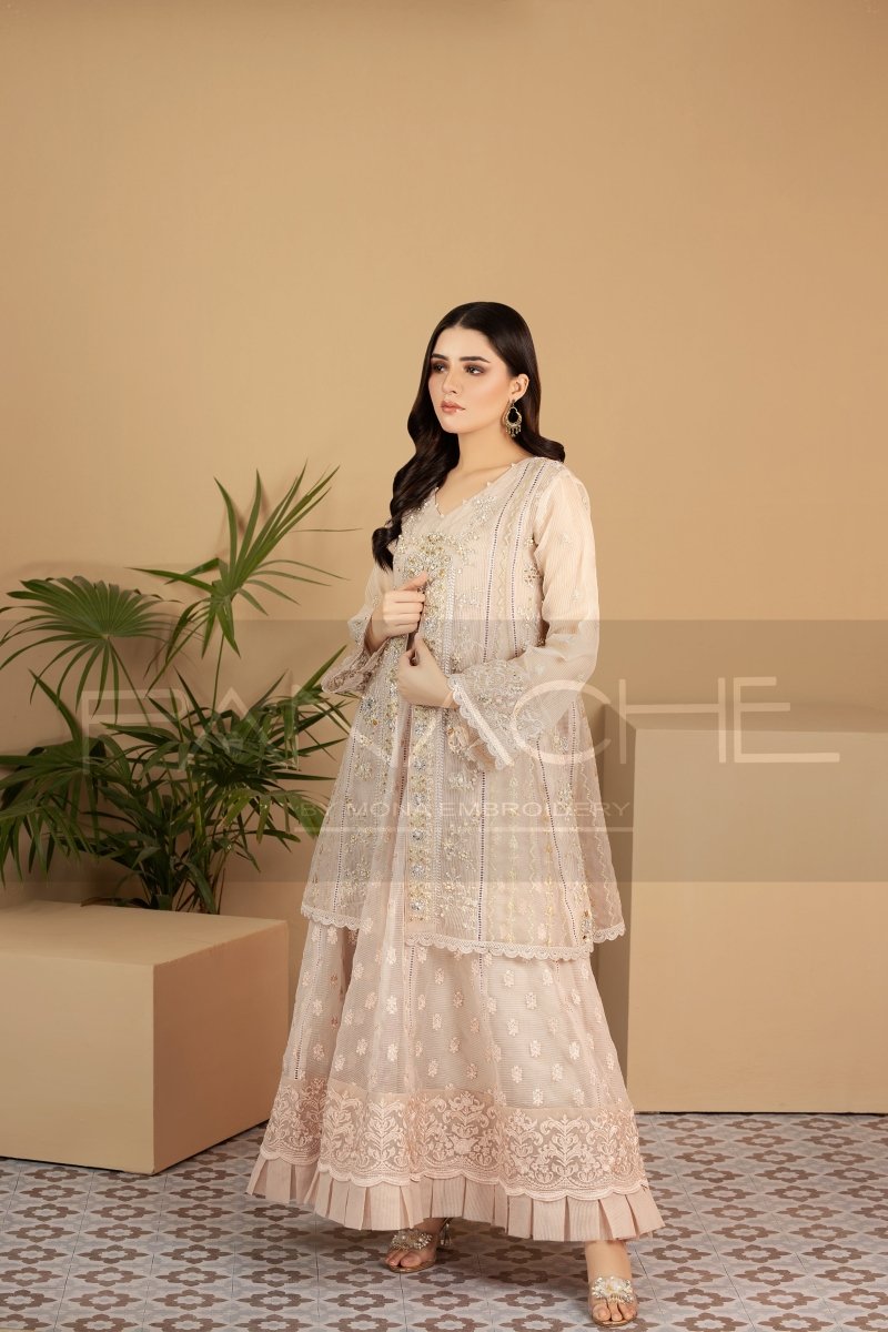 Panache | Pret | Ritzy Rosette -  Panache By Mona  - Original Designer Dress - House of Maryam