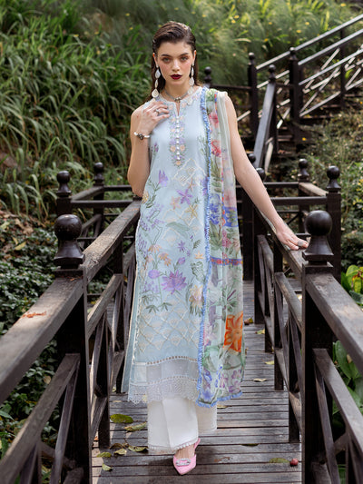 Roheenaz | Dahlia Embroidered Lawn 24 | Daisy -  Roheenaz Luxury - Original Designer Dress - House of Maryam