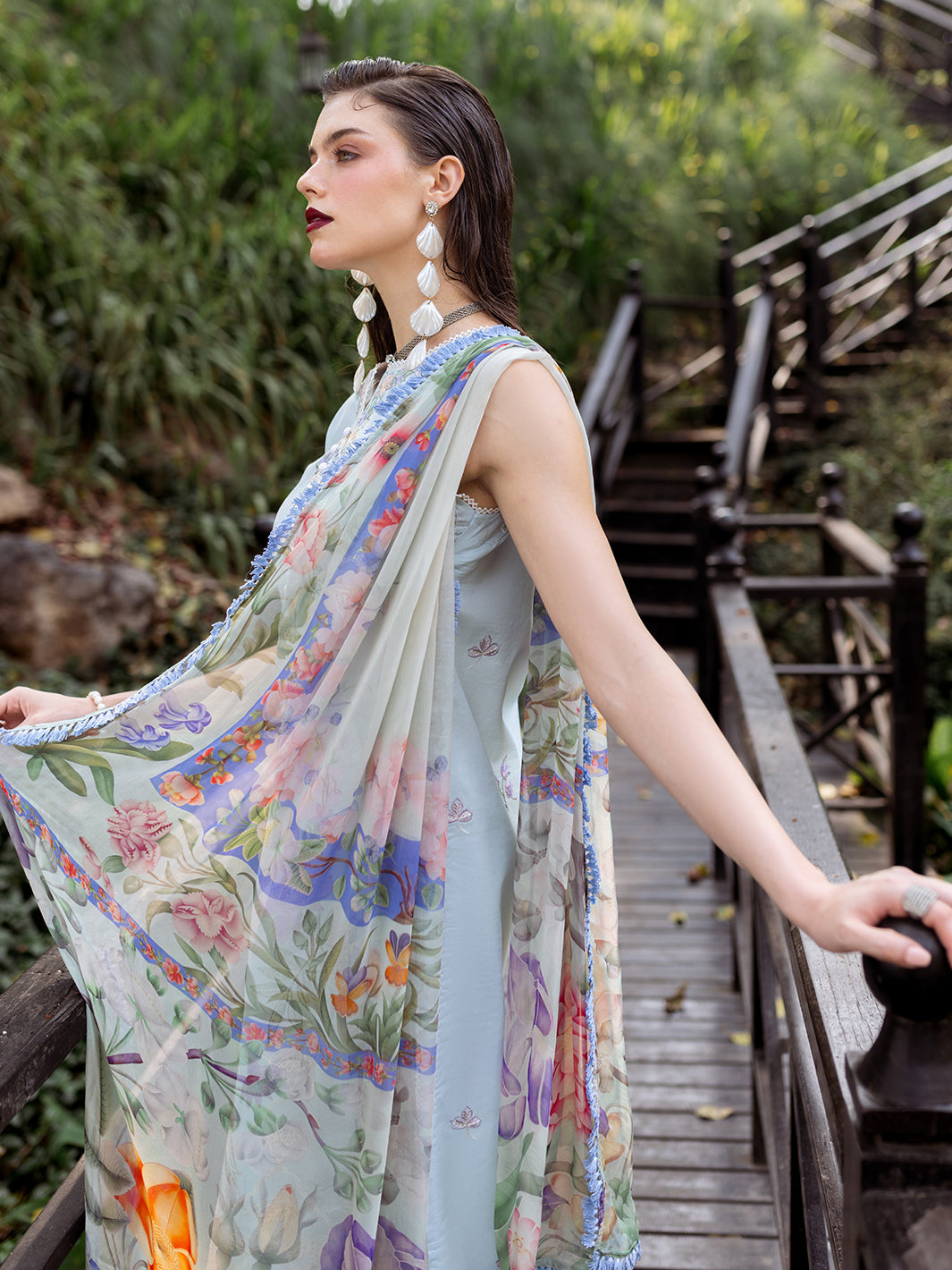 Roheenaz | Dahlia Embroidered Lawn 24 | Daisy -  Roheenaz Luxury -  House of Maryam