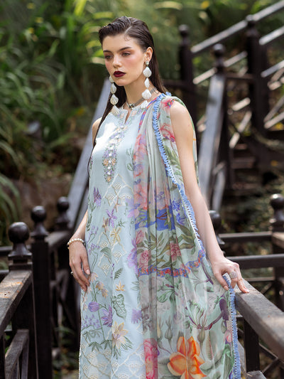 Roheenaz | Dahlia Embroidered Lawn 24 | Daisy -  Roheenaz Luxury - Original Designer Dress - House of Maryam