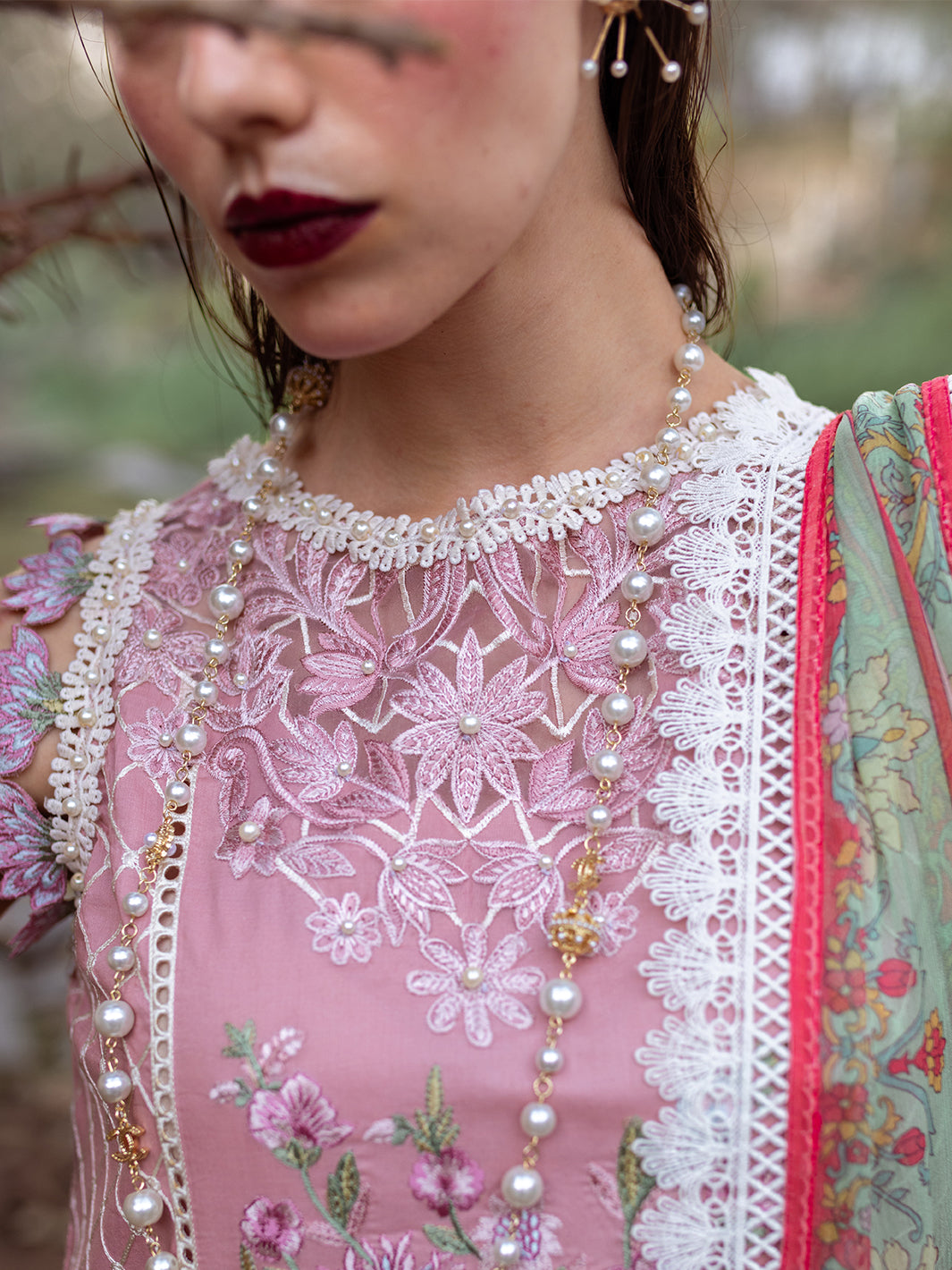 Roheenaz | Dahlia Embroidered Lawn 24 | Peony -  Roheenaz Luxury - Original Designer Dress - House of Maryam
