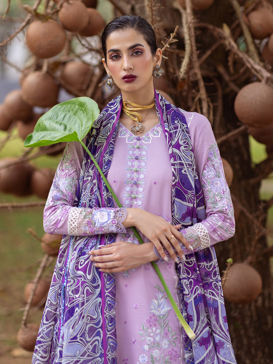 Roheenaz | Dahlia Embroidered Lawn 24 | Hyacinth by Designer Roheenaz - House of Maryam - Pakistani Designer Ethnic Wear in {{ shop.shopifyCountryName }}