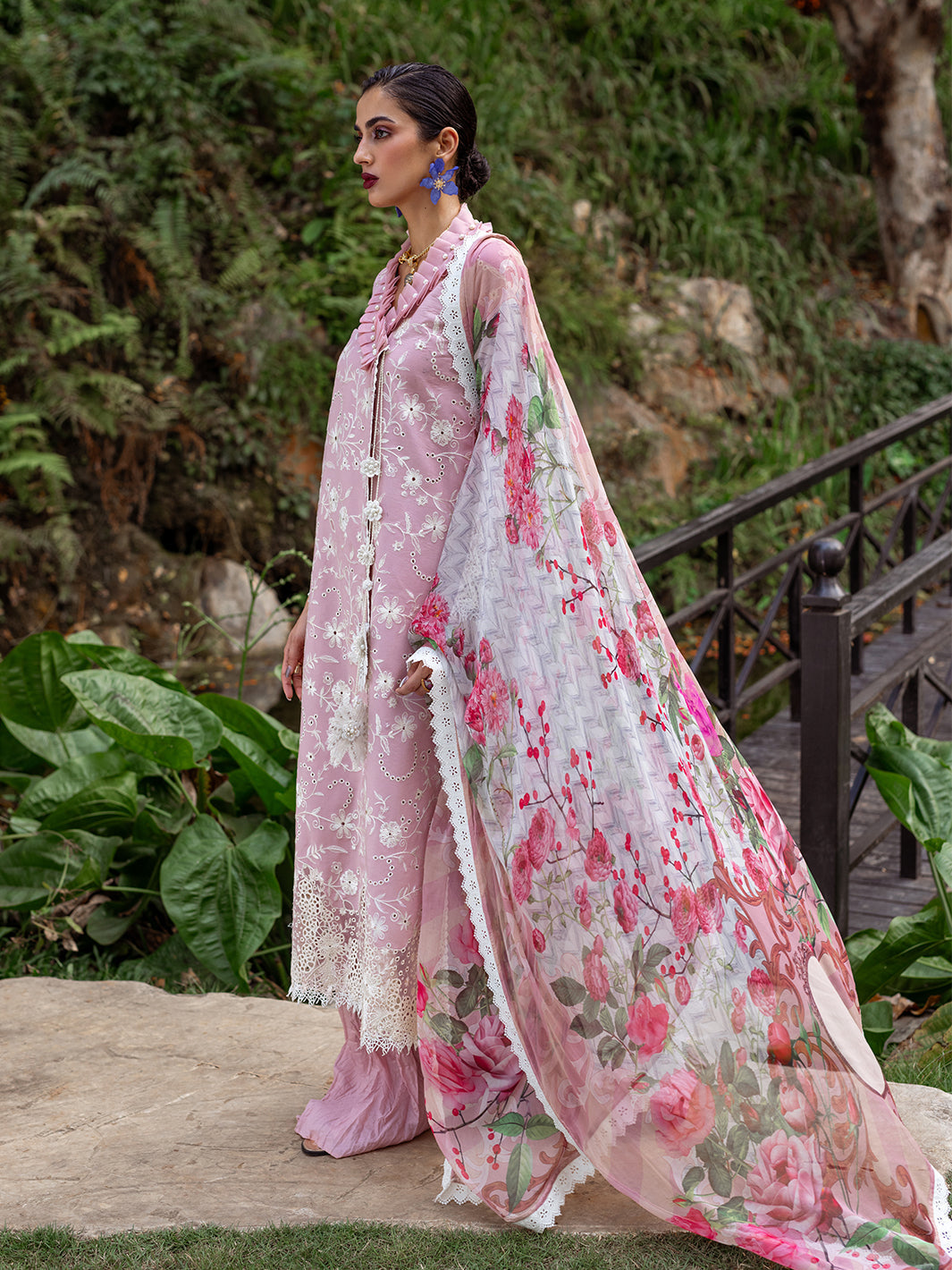 Roheenaz | Dahlia Embroidered Lawn 24 | Lily by Designer Roheenaz - House of Maryam - Pakistani Designer Ethnic Wear in {{ shop.shopifyCountryName }}