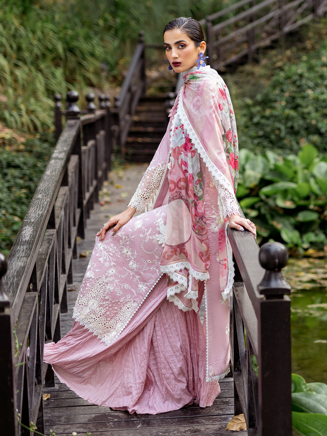 Roheenaz | Dahlia Embroidered Lawn 24 | Lily -  Roheenaz Luxury - Original Designer Dress - House of Maryam