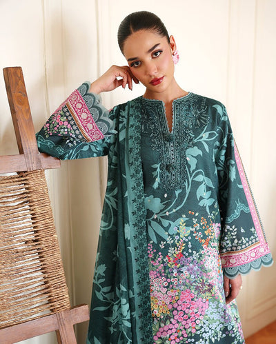 Roheenaz | Eclat Garden Printed Lawn | Buttercup Bloom-Brand:Roheenaz-Type:Ladies Clothes-Sage Green-Lawn-House of Maryam- Buy in UK, USA