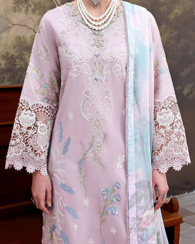 Roheenaz | Floral Reverie Luxury Lawn | Petal Bloom-Brand:Roheenaz-Type:Ladies Clothes-Lilac-Lawn-House of Maryam- Buy in UK, USA