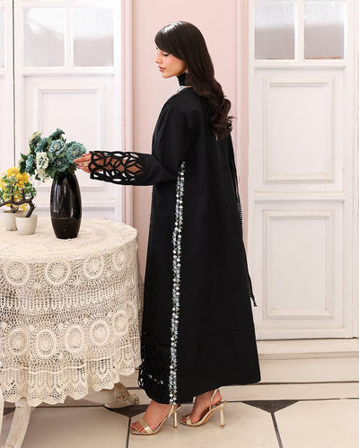Roheenaz | Veil of Summer Chikankari | Black Lace-Brand:Roheenaz-Type:Ladies Clothes-Black-Lawn-House of Maryam- Buy in UK, USA