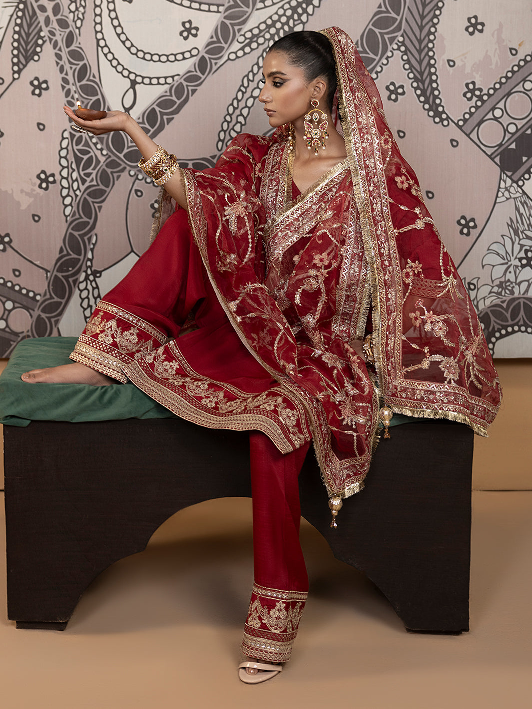 Hem Stitch | Raw Silk Edit 25 | Rose -  Hemstitch Ladies Clothes - Original Designer Dress - House of Maryam