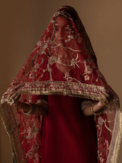 Hem Stitch | Raw Silk Edit 25 | Rose -  Hemstitch Ladies Clothes - Original Designer Dress - House of Maryam