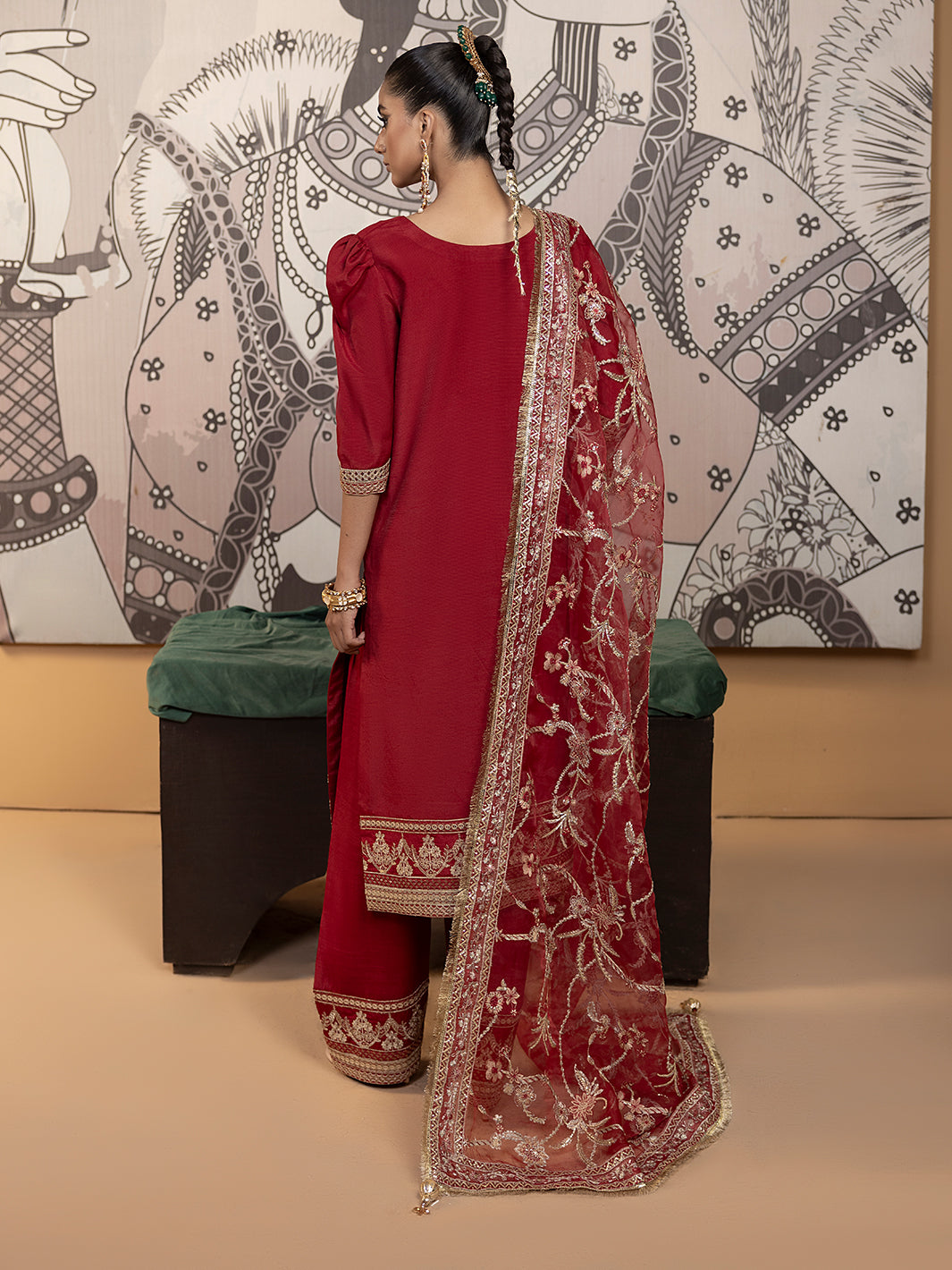 Hem Stitch | Raw Silk Edit 25 | Rose -  Hemstitch Ladies Clothes - Original Designer Dress - House of Maryam