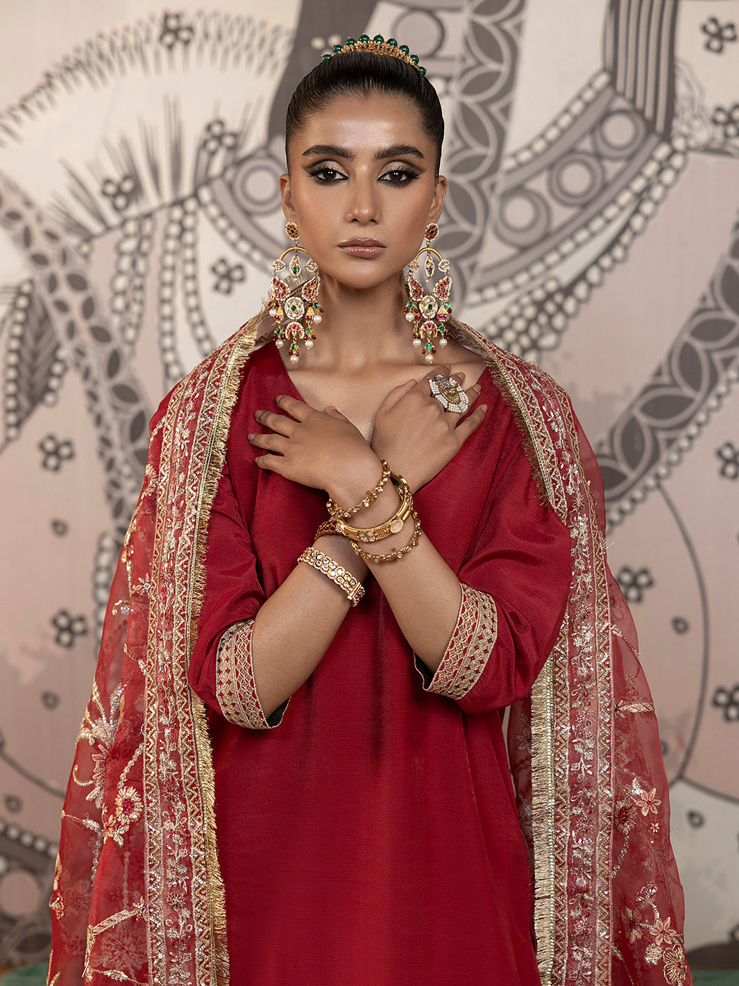 Hem Stitch | Raw Silk Edit 25 | Rose -  Hemstitch Ladies Clothes - Original Designer Dress - House of Maryam