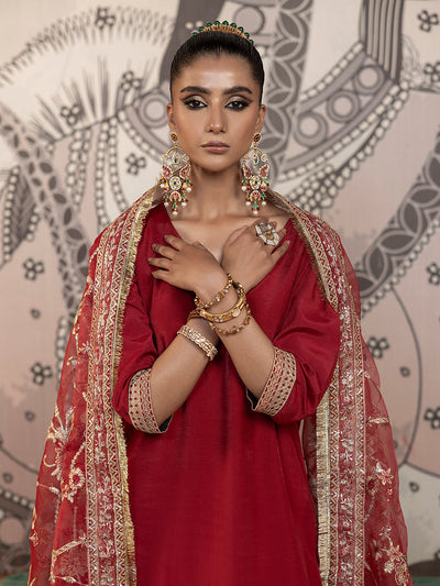 Hem Stitch | Raw Silk Edit 25 | Rose -  Hemstitch Ladies Clothes - Original Designer Dress - House of Maryam