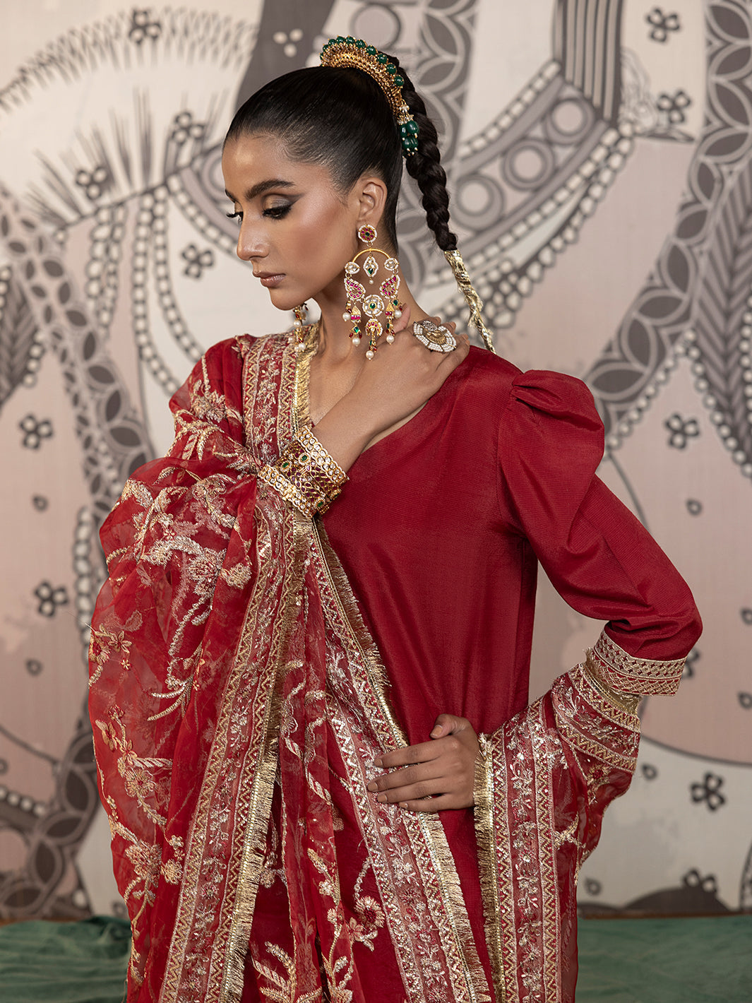 Hem Stitch | Raw Silk Edit 25 | Rose -  Hemstitch Ladies Clothes - Original Designer Dress - House of Maryam