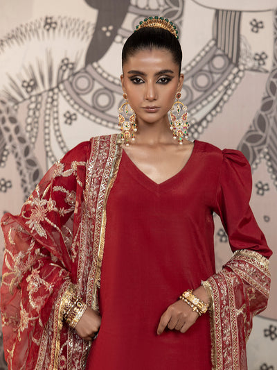 Hem Stitch | Raw Silk Edit 25 | Rose -  Hemstitch Ladies Clothes - Original Designer Dress - House of Maryam