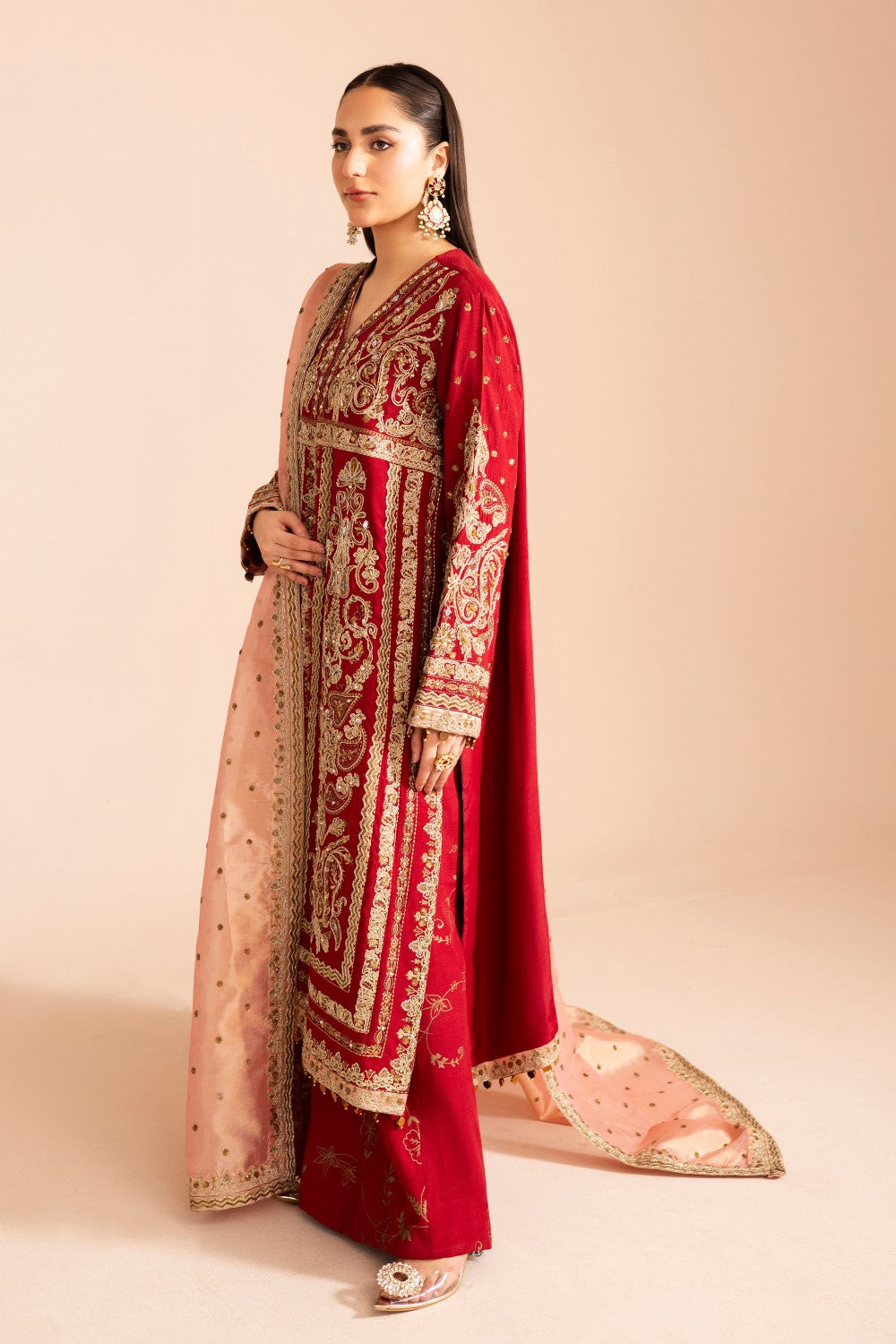 Maryum N Maria | Zircon Formals | ROSHANAK - MS40083 -  Maryum N Maria Ladies Clothes -  House of Maryam
