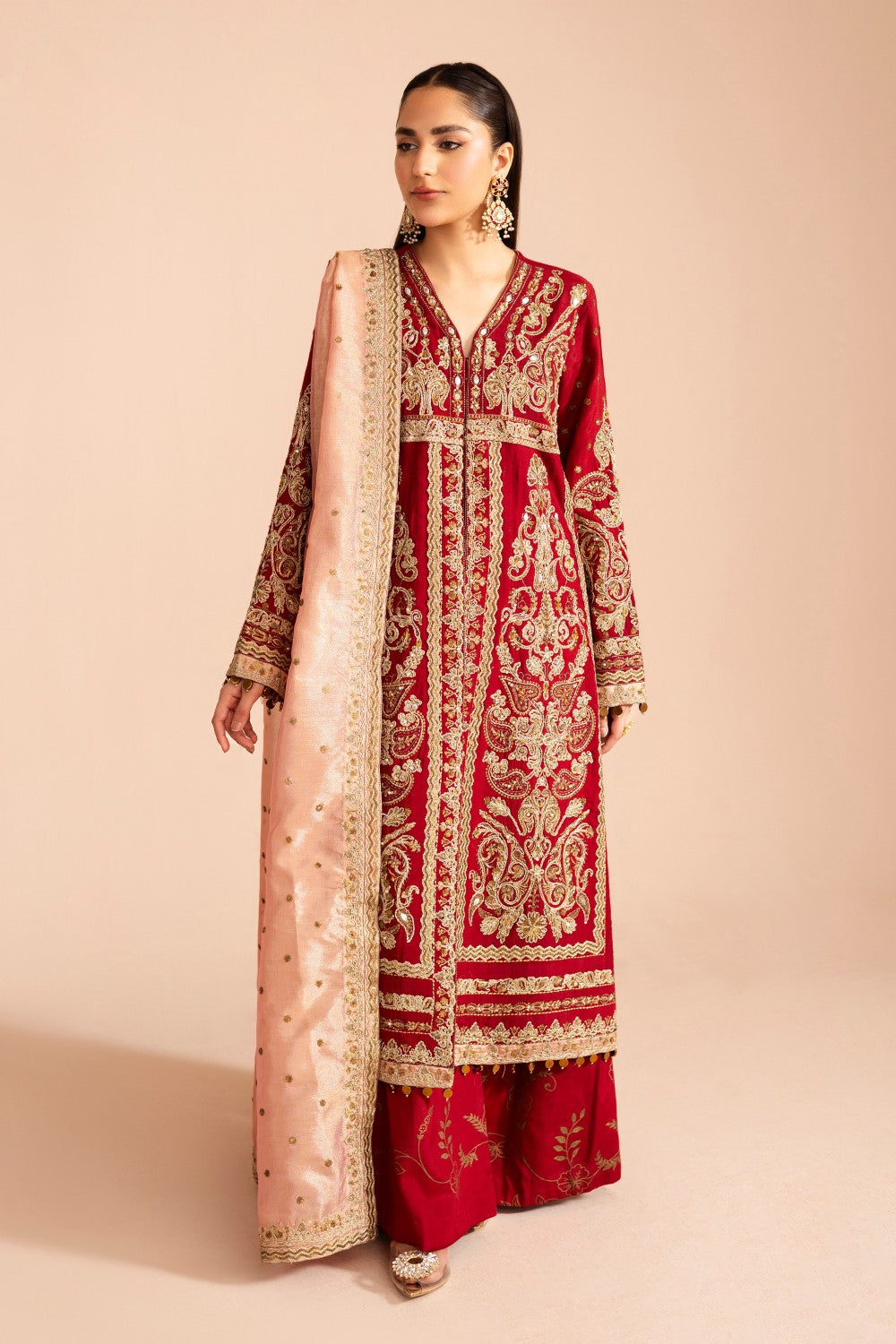Maryum N Maria | Zircon Formals | ROSHANAK - MS40083 -  Maryum N Maria Ladies Clothes -  House of Maryam
