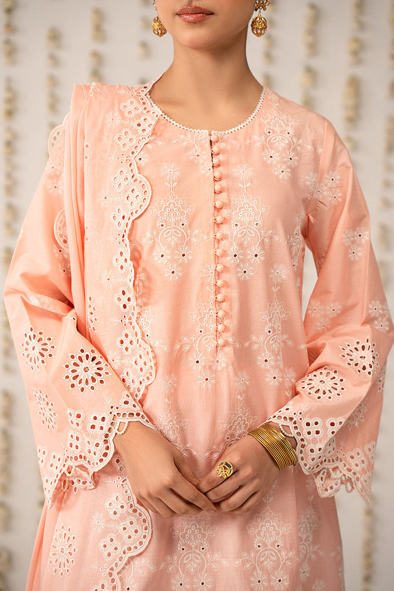 Cross Stitch | Exclusive Pret | Plush Peach-3PC (Shirt,Trouser & Dupatta), image 5