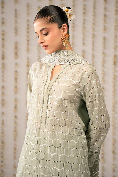 Cross Stitch | Exclusive Pret | Lush Green-3PC (Shirt,Trouser & Dupatta)