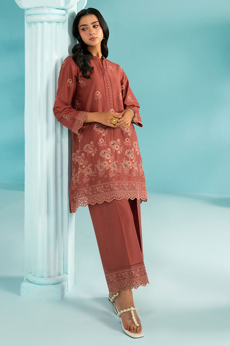 Cross Stitch | Exclusive Pret | Tangerine Flora-2PC (Shirt & Trouser)-1